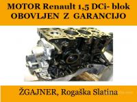 Motor za Renault 1,5 dCi -blok obnovljen z garancijo že od
