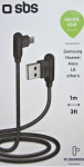 SBS kabel micro/mikro USB, 90 stopinj - novo