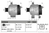 Alternator Toyota Auris, Avensis, Corolla, Verso, 100 A, 58 mm