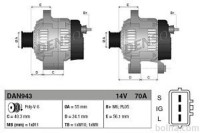 Alternator Toyota Corolla 00-07, 70 A, 55 mm