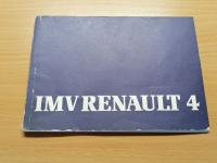 IMV RENAULT 4 TLJ,GTLJ 1987 Navodila za uporabo