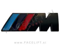 BMW M emblem (3D nalepka) črni (mat)