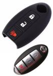 Silikonska zaščita za avto ključ SEL026 - Nissan, črna