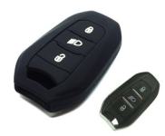 Silikonska zaščita za avto ključ SEL138 - Peugeot, črna