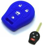 Silikonska zaščita za avto ključ SELM161 - Nissan, modra