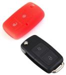 Silikonska zaščita za avto ključ SELR032 - Škoda, rdeča