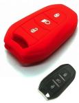 Silikonska zaščita za avto ključ SELR138 - Peugeot, rdeča