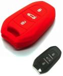 Silikonska zaščita za avto ključ SELR140 - Peugeot, rdeča
