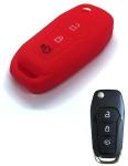 Silikonska zaščita za avto ključ SELR144 - Ford, rdeča
