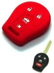 Silikonska zaščita za avto ključ SELR161 - Nissan, rdeča