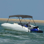 vidaXL Bimini tenda s 3 loki antracitna 183x196x137 cm