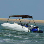 vidaXL Bimini tenda s 3 loki črna 183x160x137 cm