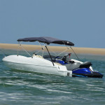 vidaXL Bimini tenda s 4 loki in stranicami 243x(230-244)x137 cm