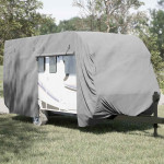 vidaXL Prevleka za prikolico siva 610x250x220 cm netkana tkanina