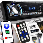 1DIN 12V LCD FM avtoradio 4x25W 2x USB Bluetooth