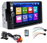 12-24V 2DIN LCD touch avtoradio 4x45W USB Bluetooth z kamera+daljinec