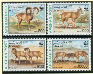 AFGANISTAN 1998 WWF MUFLONI AFRIŠKE ŽIVALI ** Mi 1819/1822 serija (30)
