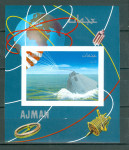 Ajman 1968 vesolje Apollo neperf. blok MNH**