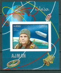 Ajman 1968 vesolje Gagarin neperf. blok MNH**