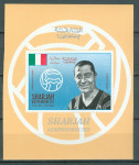 Sharjah 1968 šport nogomet Meazza Italija blok MNH**