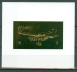 Umm al Qiwain 1968 letala zlati neperforiran blok MNH** 5% Michela