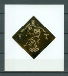 Umm al Qiwain 1968 olimpiada zlati neperforiran blok MNH** 5% Mi