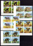 UMM AL QIWAIN 1971 AFRIŠKE ŽIVALI ** Mi 478/482 ** četverci nezob (30)