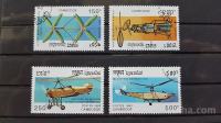 letala - Kambodža 1993 - Mi 1388/1392 - 4 znamke, žigosane (Rafl01)