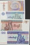 BANKOVEC ŠE 0,50,,1,10 KYATS (MYANMAR MJANMAR) 1994,1996.UNC