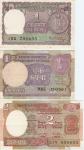 BANKOVEC 1-1980,1990, 2-1985 RUPEES (INDIJA) XF