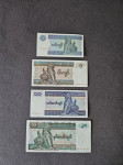 BANKOVCI MJANMAR 1, 5, 10 IN 20 KYAT 1994-1997