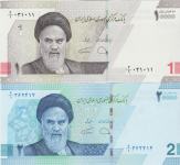 BANKOVEC 1 10000,2 20000 RIALS P161a,62a-znak HOMEINI (IRAN) 2022.UNC