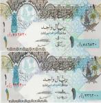 BANKOVEC 1-2008,2017 RIYAL P28a,P2b (KATAR QATAR) UNC