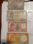 Bankovec 1 , 5, 10, 20 rupij Nepal