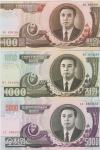 BANKOVEC 100-1992,1000,5000-2006 WON (SEVERNA KOREJA)UNC