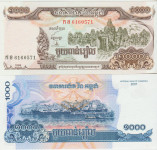 BANKOVEC 1000-1999,2007 RIELS P51a,P58b (KAMBODŽA CAMBODIA) 2007.UNC