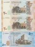 BANKOVEC 200-2009,2021,500-2013 POUNDS (SIRIJA SYRIA) UNC
