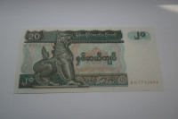 BANKOVEC MYANMAR 20 KYAT 1994 UNC
