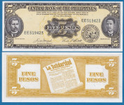 Filipini 5 pesos 1949 UNC P135e  sig.5