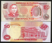 FILIPINI 50 Piso1978 UNC P163c  sig.10