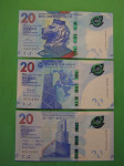 HONG KONG 2019/20 - 3 x 20 DOLARJEV - PRODAM
