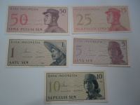 INDONEZIJA BANKOVCI 1- 50  SEN 1964 UNC 5 KOSOV