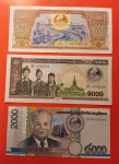 LAOS 3 bankovci, 500, 1000 in 2000 kip UNC