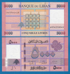 LIBANON 5.000 livres 2021 UNC