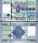 LIBANON 50.000 livres 2019 UNC