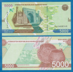 UZBEKISTAN 5.000 sum 2021 UNC