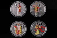 4x 1 oz SREBRNIK Kitajska komplet serija Peking Opera 1999 (otaku)