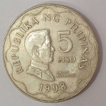 5 piso 1998 Filipini VF