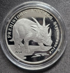 AFGANISTAN - srebrnik 500 afghanis 1993 proof - STYRACOSAURUS