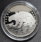 AFGANISTAN - srebrnik 500 afghanis 1994 proof - ANKYLOSAURUS